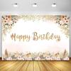 Bohomian Flowers Pampas Grass Backdrop Baby Shower Birthday Wall Decor Pink Floral Princess Photozone Photography Background