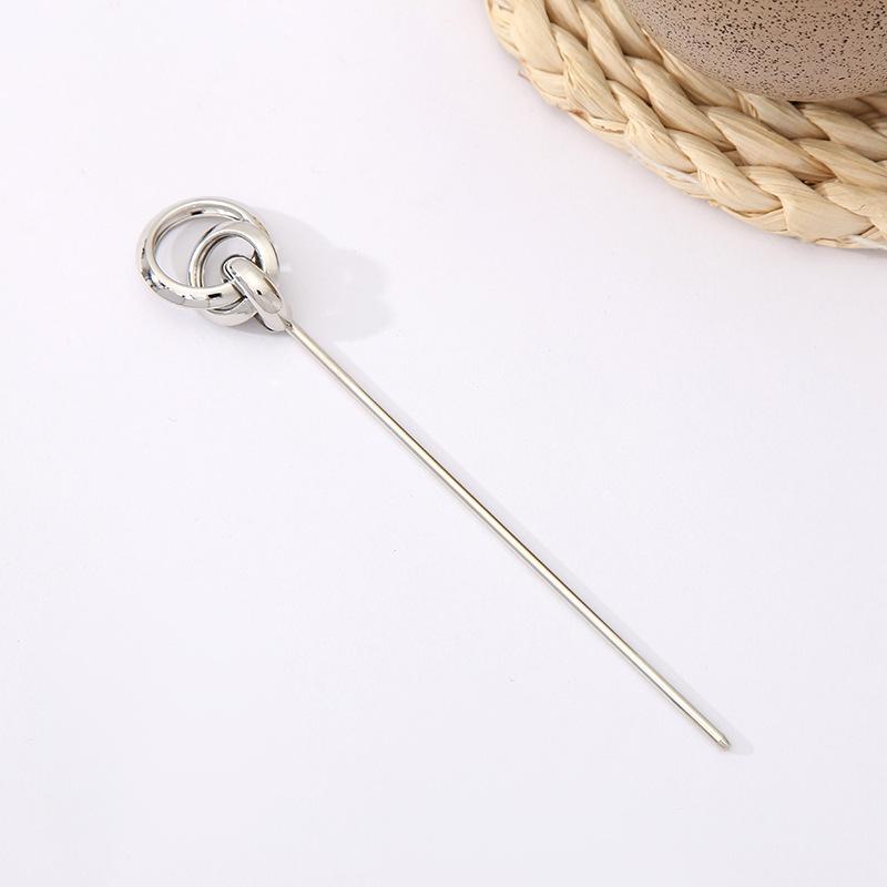 Niszowa Wkrętka do Włosów Prosta Antyczna Krążek Wkrętka do Włosów Wszechstronna Codzienna Nakrycie Głowy Metalowa Kulkowa Wkrętka do Włosów