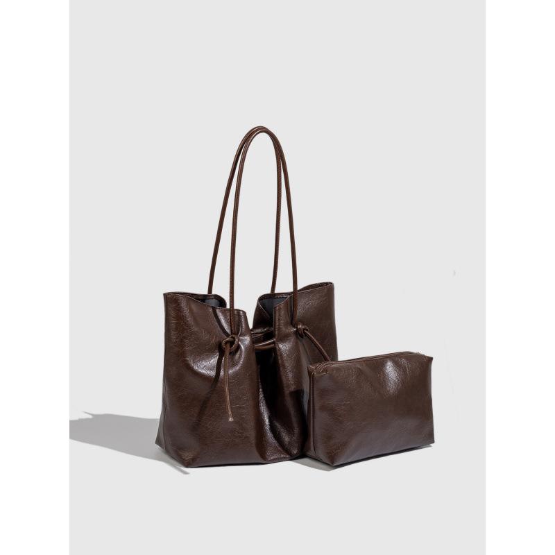 

Сумка женская, модный дизайн с ремешком-шнурком, большая вместительность, на плечо, осенне-зимняя, ретро, из искусственной кожи, сумка для мамы и ребенка 2025