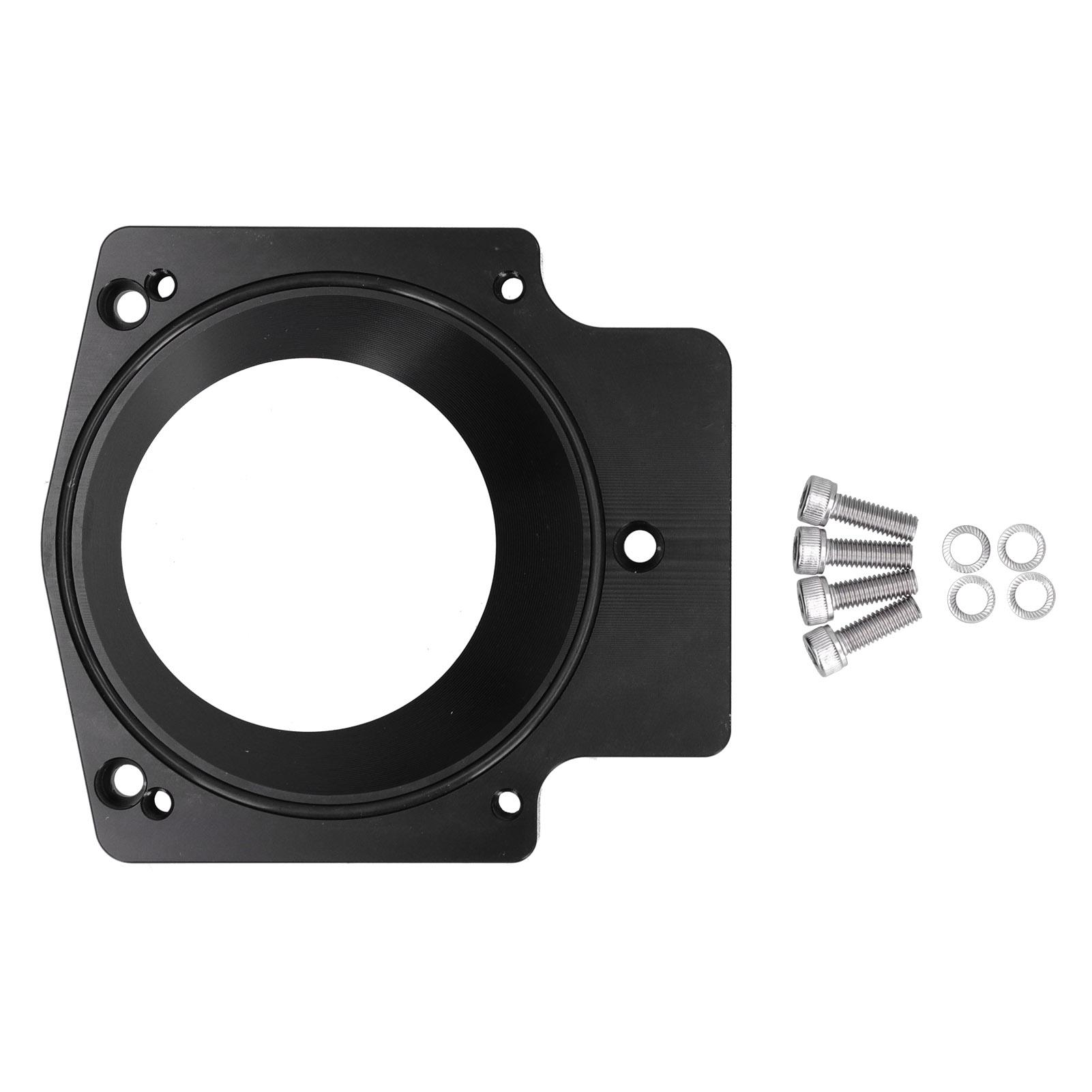 4in Intake Manifold Throttle Body Adapter Aluminum Alloy Spacer Fit for GM LS1 LS2 LS6 LSX LS4Black чёрный
