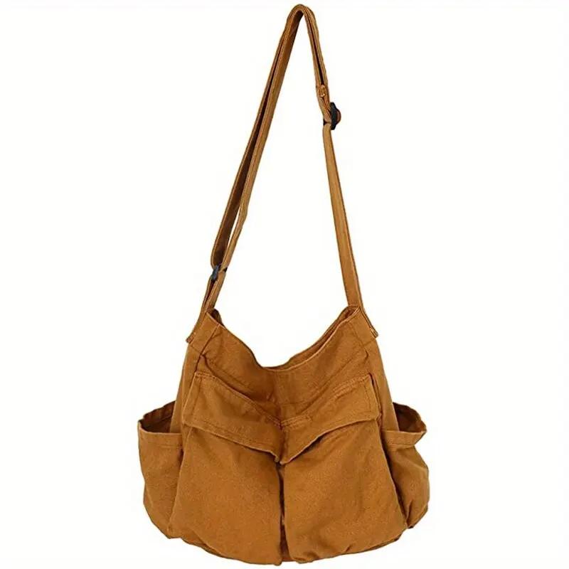 Women Vintage Handbag Canvas Teenager Shoulder Tote Bags Messenger Bags Ladies Casual Handbag Crossbody Purse New