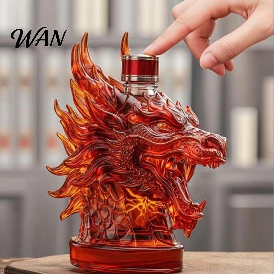 Bar Cabinet Decoration 3D Animal Whiskey Decanter, 350ml Decorative Bottle, Glass Bird Liquor Display Bottle Artistic Decanter for Wine Spirits