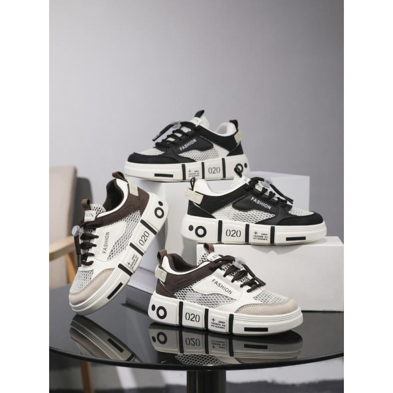 Children's shoes 2025 summer boys single mesh breathable casual board shoes medium and large children non-slip small white sports shoes tide