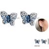 Ladies Sweet 925 Silver Ocean Star Flower Butterfly Design Trendy Earrings Birthday Commemoration Day Fine Sweetheart Jewelry