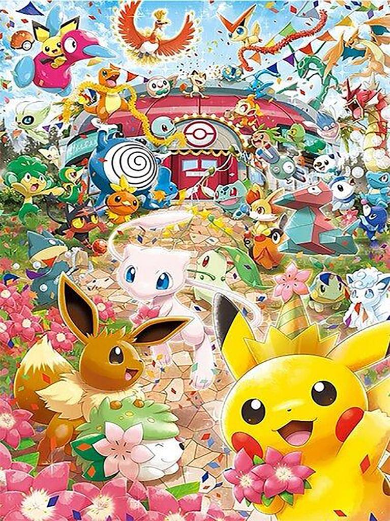5D DIY Diamond Painting Kit  Japanese Anime Cross Embroidered Pikachu Handmade Embroidered Mosaic Art Gift