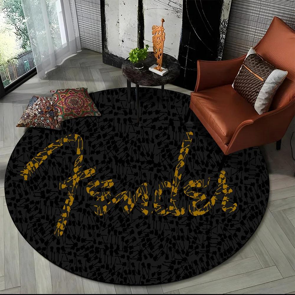 29 Style New Fender Retro Guitar Instruments Music Round Carpet Rug for Bedroom Living Room Sofa Decoration,pet Decor Floor Mat
