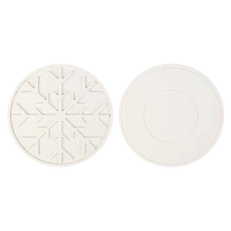 Double Sided Heat Resistant Table Mat Snowflake Shape Christmas Decorative Placemat Non-slip Kitchen Dining Pad for Food Safety