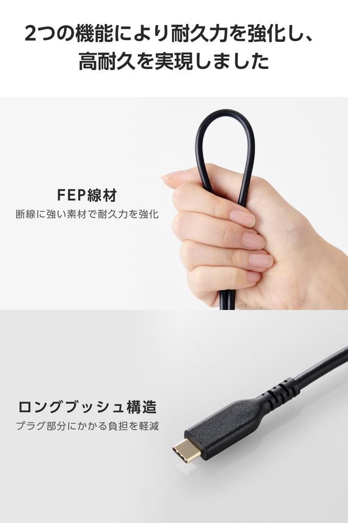 Elecom Na HDMI Konverze Kompatibilní s Google a Černý USB-C Kabel, 2m, 4K/60Hz, Vysoká Zátěž, Zrcadlení Více Displejů, iPhone, Pixel, Xperia,