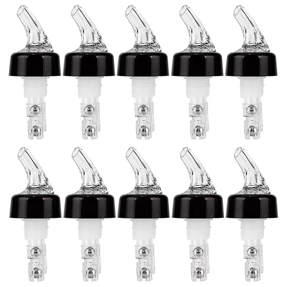 10/20Pcs Automatic Measured Wine Pour Whisky Shaker Clear Bar Measures Cocktail Dispenser Wine Bottle Stopper Bar Accessories