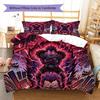 Death Note Pattern Bedding Quilt Set Quilt Cover Pillowcase Home Decoration Birthday Gift (1 * duvet cover + 2 * pillowcase, without core)