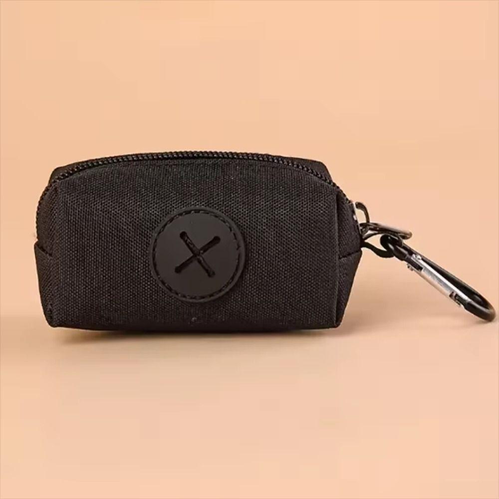 With Carabiner Clip Dog Poop Bag Holder Portable Animal Waste Collection Pouch  Walking