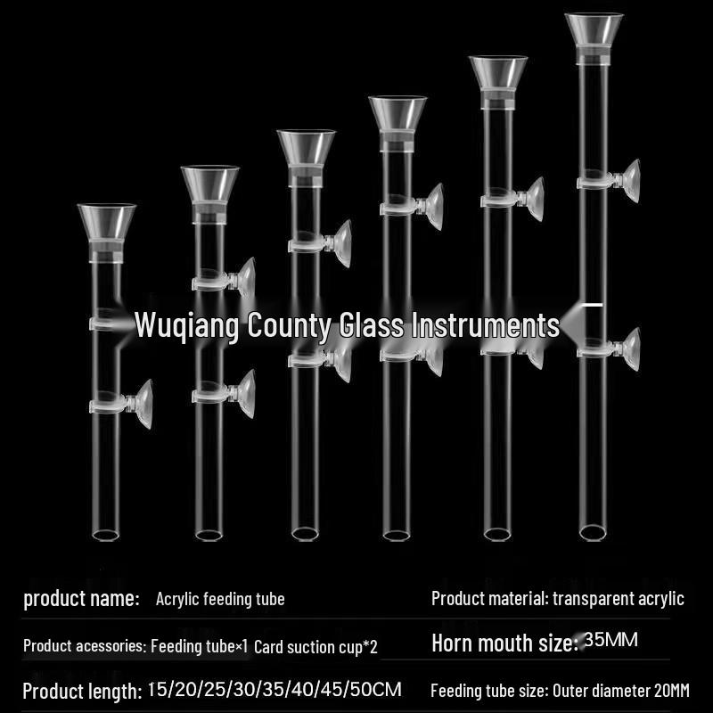 Acrylic Aquarium Feeding Tube and Food Dish for Shrimp and Ornamental Fish