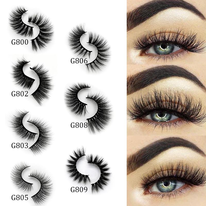 5 Pairs Multipack 3D Mink Lashes False Eyelashes Handmade Wispy Fluffy Long Lashes Natural Eye Makeup Tools Eye Lashes G806