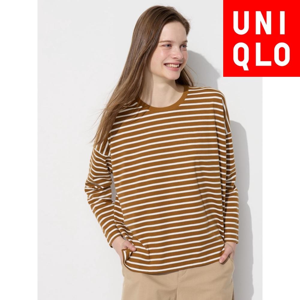 

Uniqlo Japan Гладкий Хлопок Свободная Футболка С Крайним Покрытием 01 OFF WHITE/XS