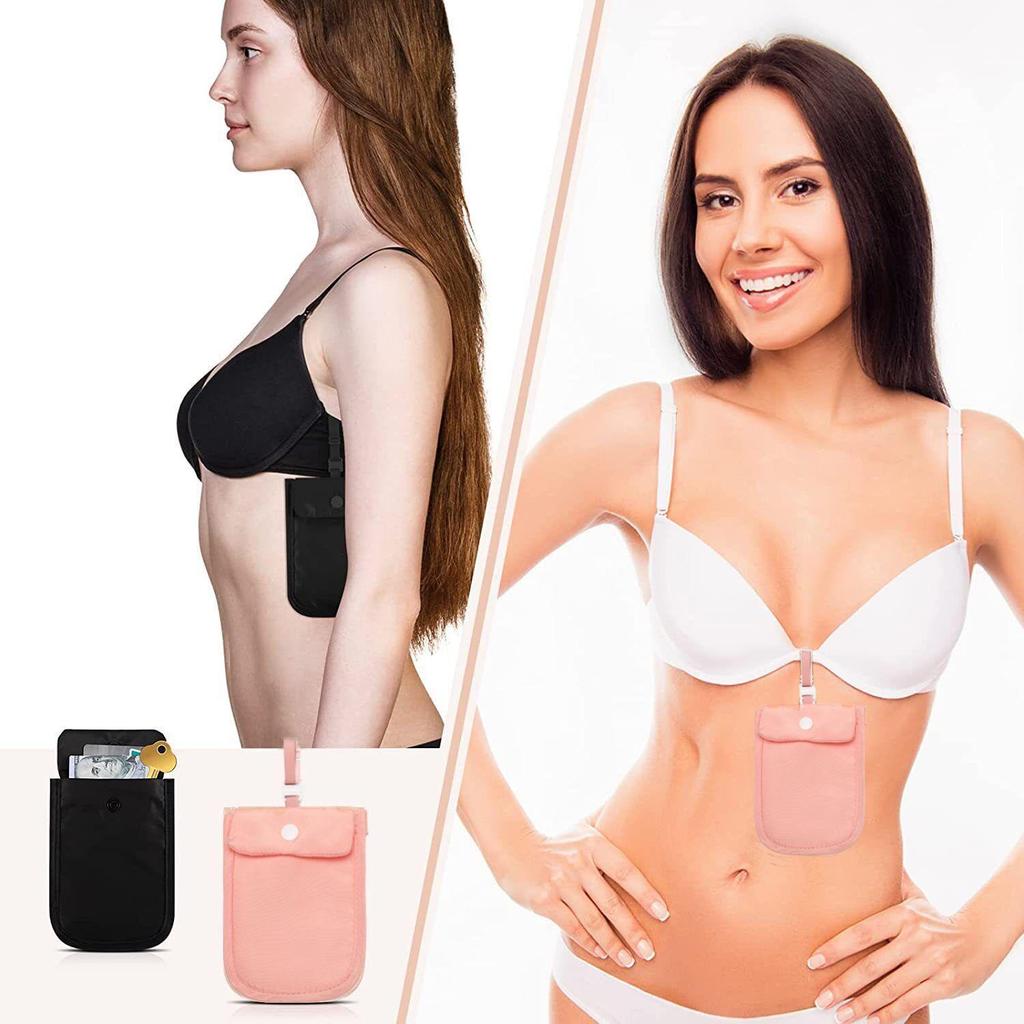 Nylon Slim-Fit Women's Hidden Travel Underwear Coin & Card Holder