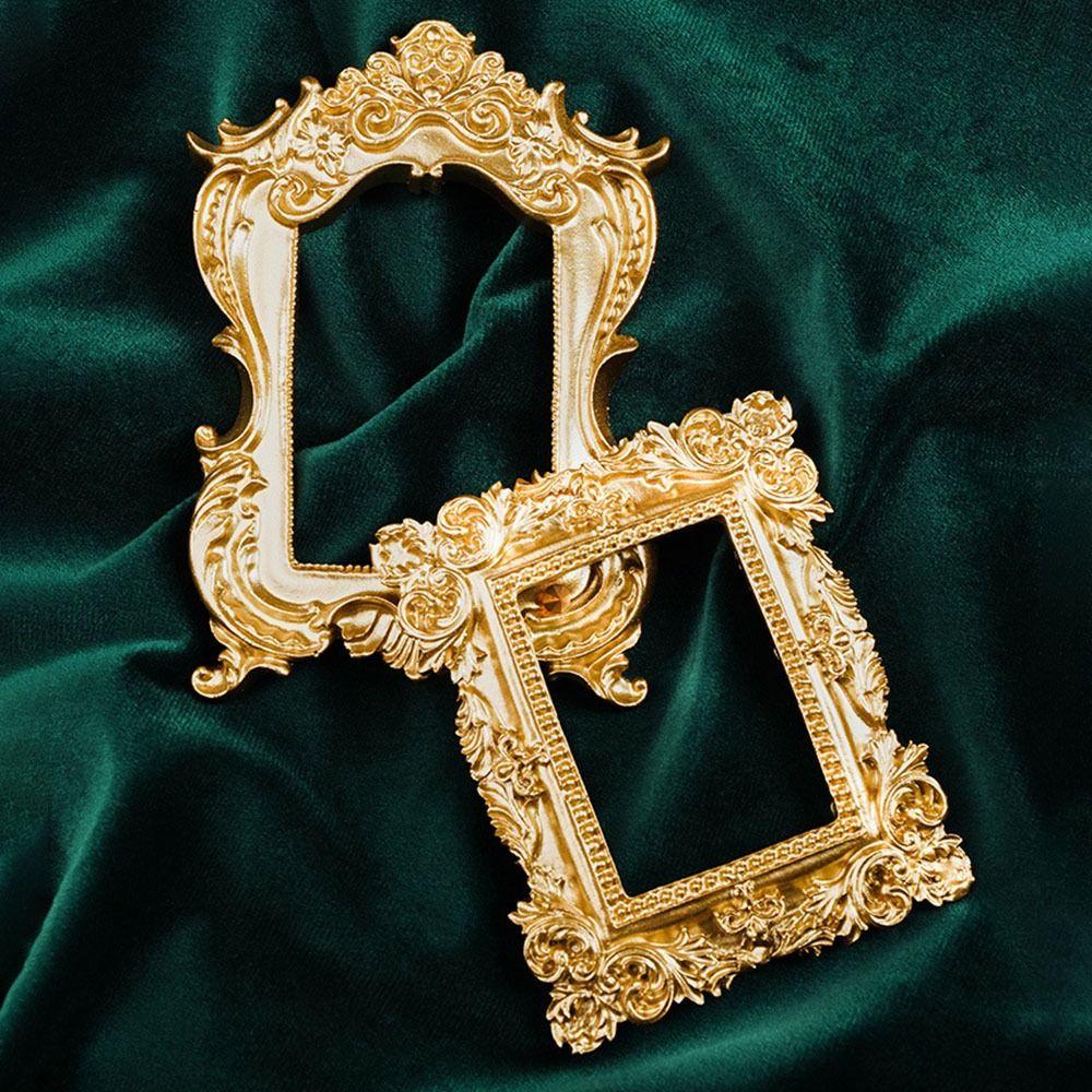 3D Mini Photo Frames Gold Memory Display Frames Photography Background Decoration