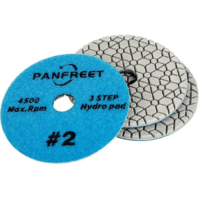 3 Step Diamond Polishing Pads 4-inch Wet for Granite Marble Quartz Concrete