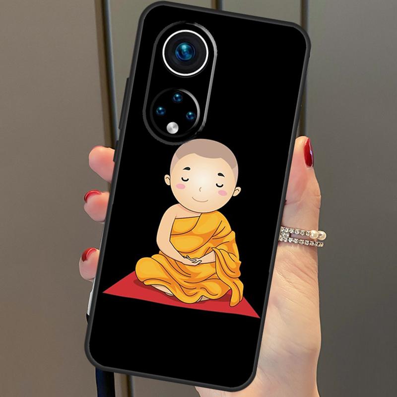 Cute Buddha Monk Zen Buddhism Case For Honor X8a X9a X7a X6a X7 X8 X9 X9b X8b Honor 90 70 50 10 Lite Magic 6 5 Pro Cover