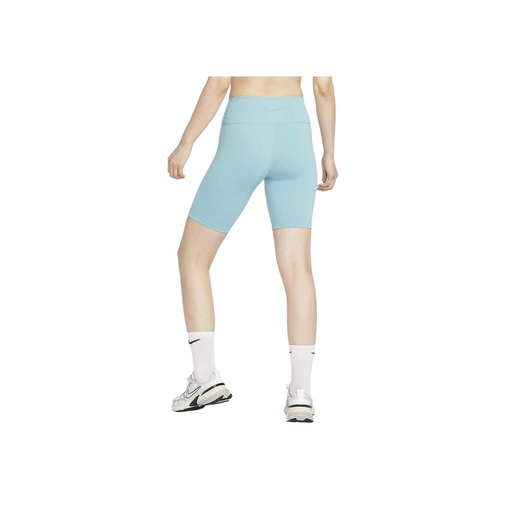 Nike One Solid Color Breathable Quick-Dry High-Waisted Cycling Pants Women Bottoms Denim-Blue Green FN3207-464