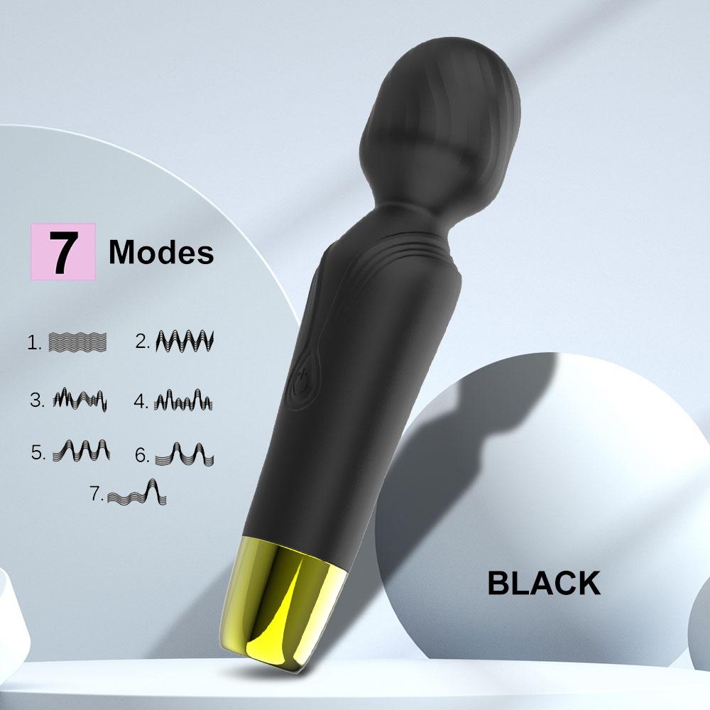 Powerful AV Magic Wand Vibrator for Women Rechargeable 7 Speeds G-Spot Massager & Clitoral Stimulator Silicone Adult Sex Toys for Couple