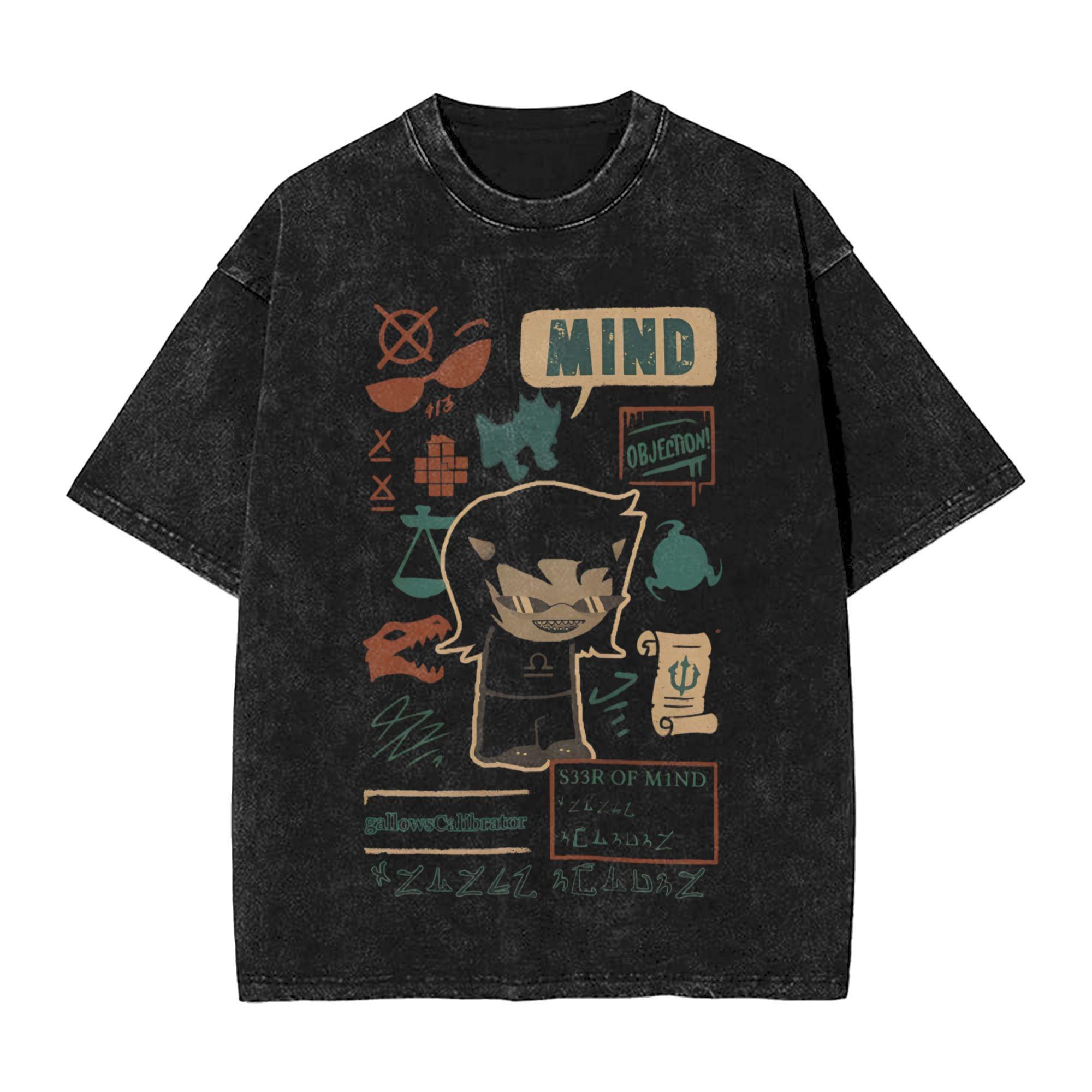 Dave Strider no gender just apple juice Homestucks T Shirts Hip Hop Washed Street TShirt Fashion for Unisex Women Streetwear Tees S