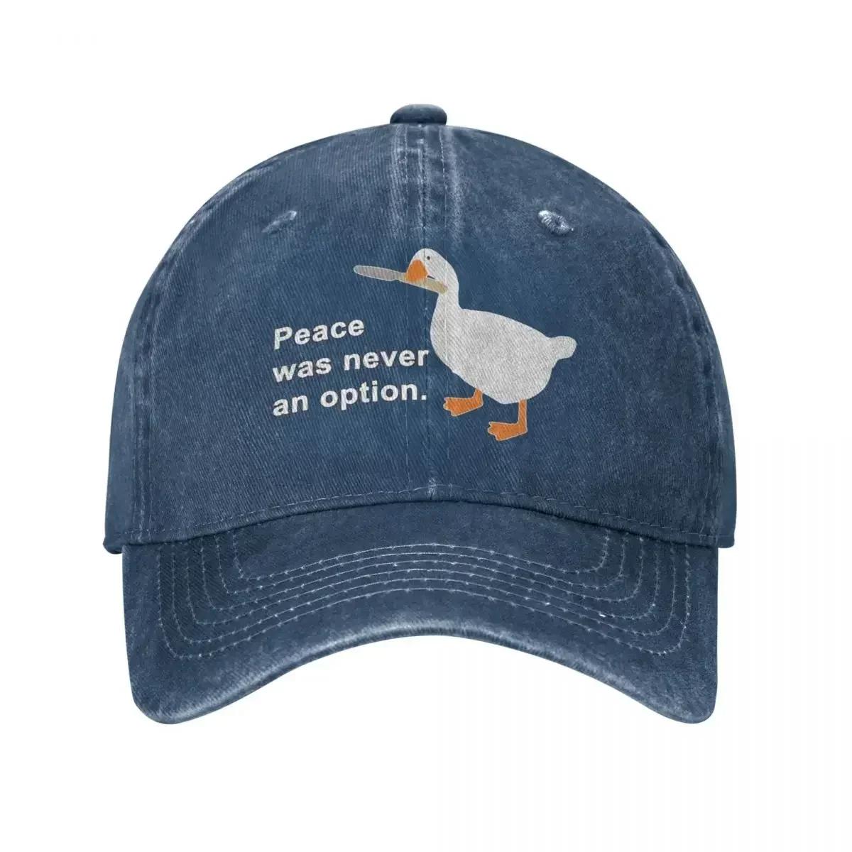 

Vintage Ponytail Baseball Cap Hats Peace Was Never An Option Spring Autumn Untitled Goose Game Denim Casquette Adjustable