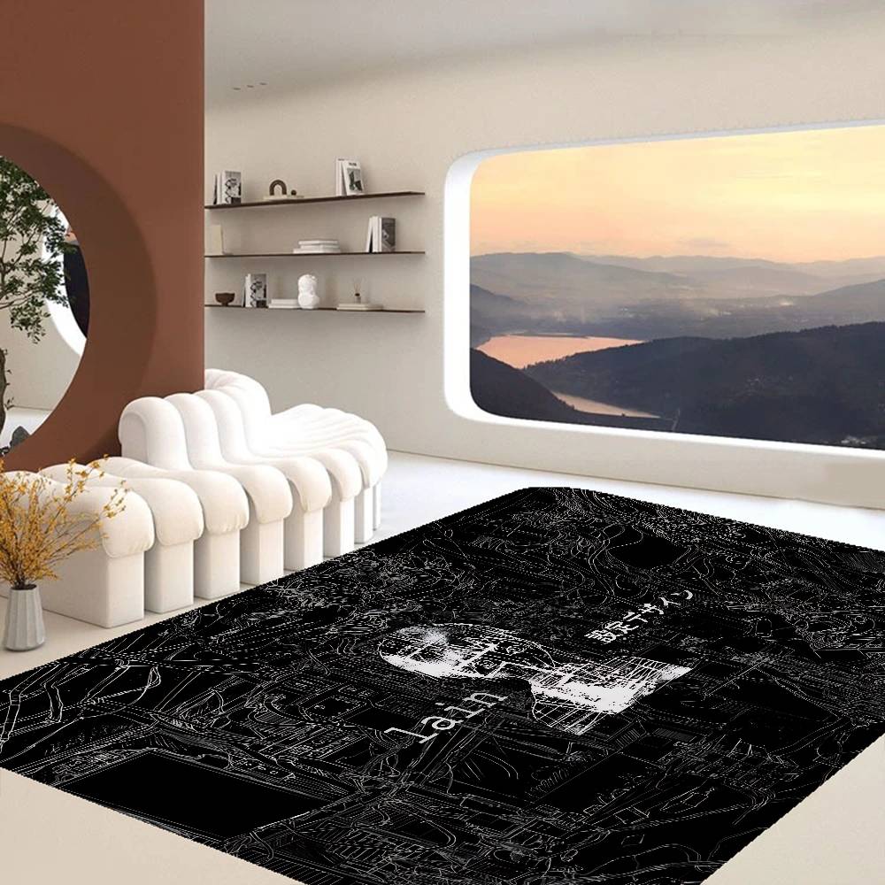 Serial Experiments Lain Bathroom Mat Non-Slip Laundry Room Mat Laundry Decor Balcony Child Living Room Toilet Rug
