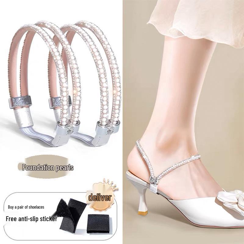 New Lace-Up High-Heeled Sandals with Adjustable Heel Straps for Anti-Slip Comfort, No Installation, Lightweight Luxury.