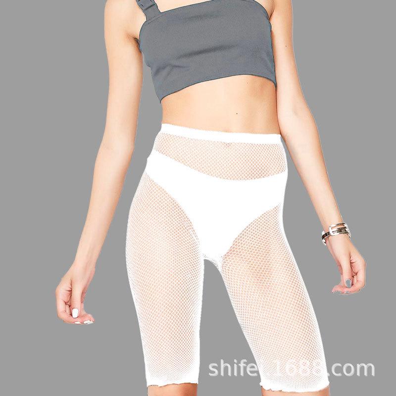 2021 Internet Celebrity Mesh Fishnet Cycling Boxer Briefs Bodysuit