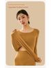 Women's Round Neck Velvet Bottoming Shirt - Winter Plush Seamless Innerwear, Thickened for Warmth