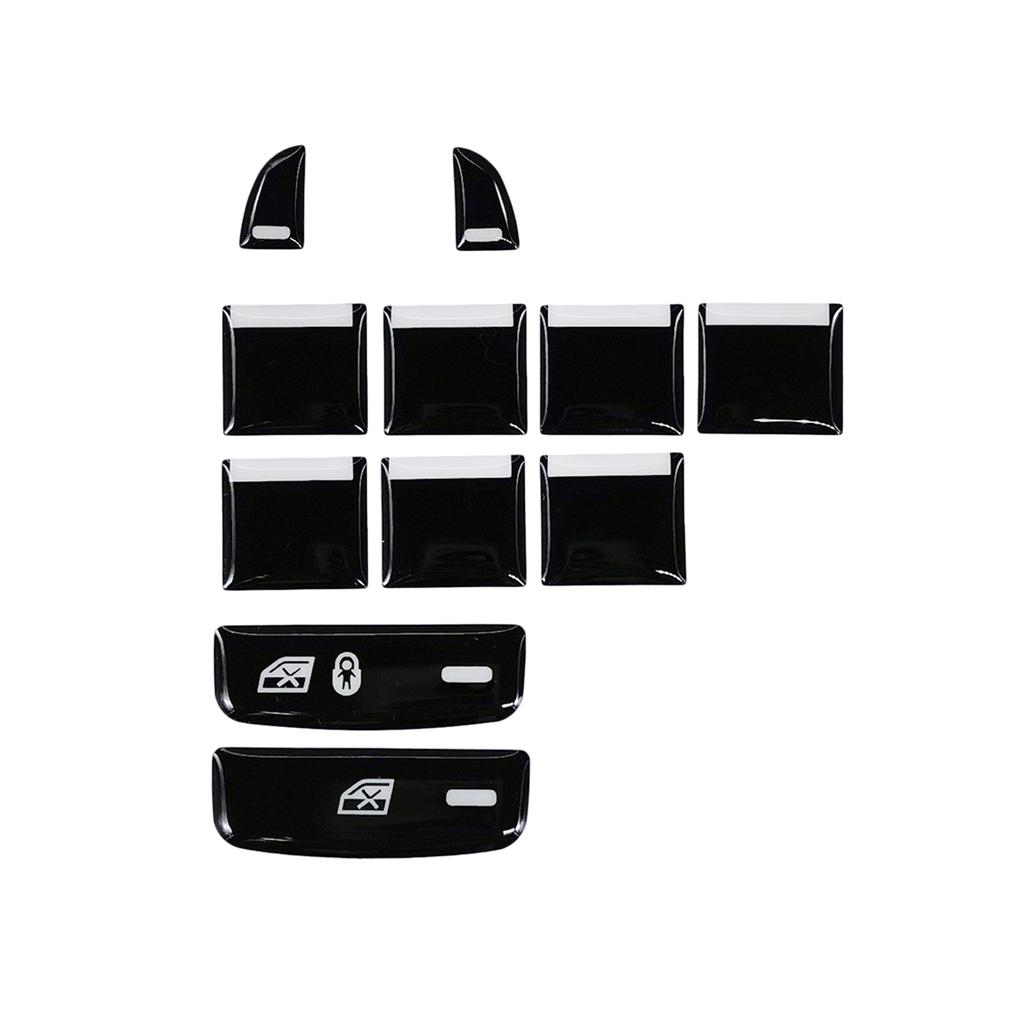 For Jaguar XF Button Stickers Black Covers 2012 to 2015 For Jaguar X250 Car Accessories Interior AC Gear Switch Repair Decals