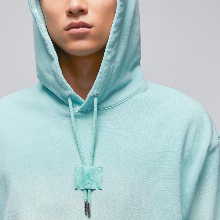 Jordan Flight Fleece Logo Ensfarvet Utendørs Fritid Sport Pullover Hettegenser Herre hettegensere Lysregngrønn FV7250-368