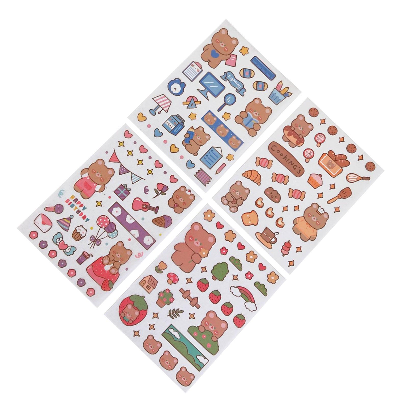 

4 листа DIY наклейки мультяшный узор милые декоративные наклейки для ноутбука фоторамка блокнот