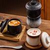 New Japanese Style Ceramic Small Stew Pot Creative with Lid Tray One Person Stew Pot Set Bird’s Nest Dessert Soup Bowl Tableware
