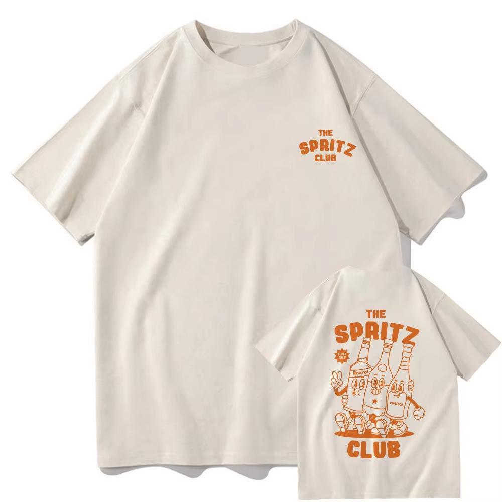 Aperol Spritz Club T Shirt Espresso Men_women Harajuku Vintage Graphic Tshirt Unisex High Quality Tshirt Short Sleeve Casual Clothing