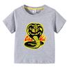 Cobra Kai Printed Summer Chlidren Tshirt Boys Girls ONeck Short Sleeve Tees Kids Pure Cotton Clothing Baby Boys Gift