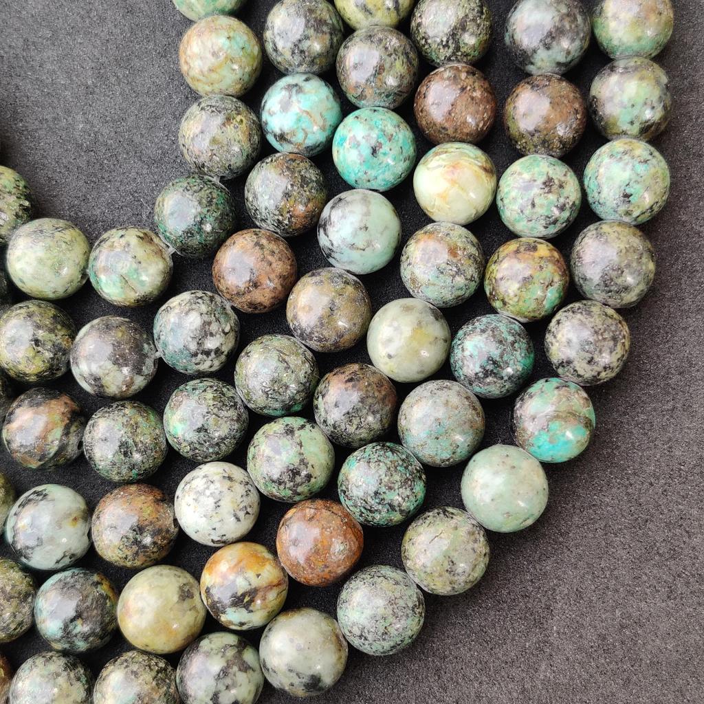 Mărgele turcoaz african, verde natural, maro, dimensiune 6 mm 8 mm 10 mm, margele, margele rotunde libere, margele suvite de 14-15 inch.