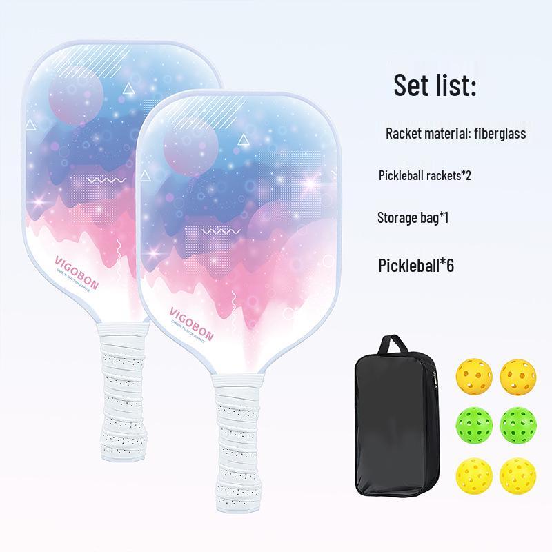 Pickleball Paddle Set with Fiberglass & Carbon Fiber Honeycomb Core