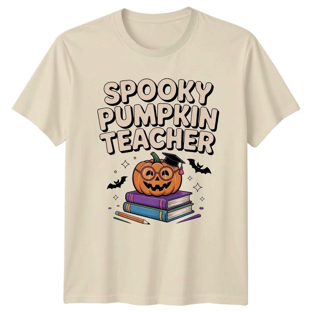 Spooky Pumpkin Teacher TShirt Halloween Teacher Gift For Him And Her