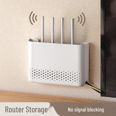 Pie sienas stiprināms WiFi maršrutētāja uzglabāšanas plaukts bez urbšanas dzīvojamajai istabai