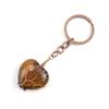 Portachiavi Ciondolo Borsa Portachiavi Albero della Vita a Forma di Cuore d'Amore in Pietra Naturale Cristallo K25
