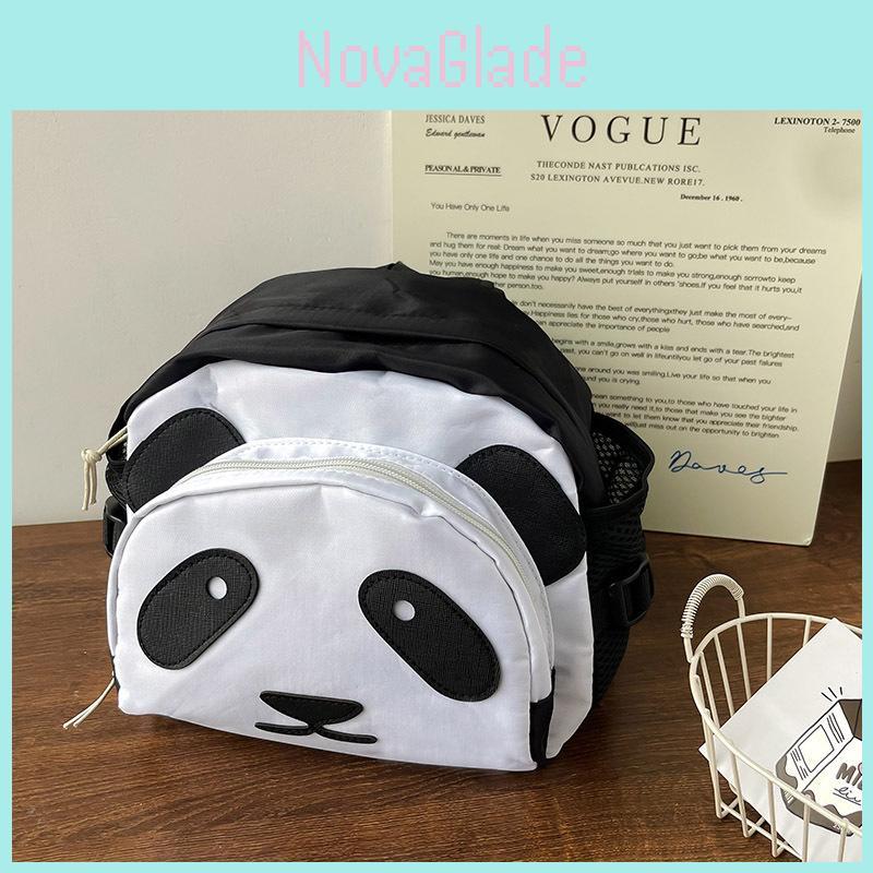 Mochila de Lona Adorável de Panda de Desenho Animado Para Meninos e Meninas de 3 a 6 Anos