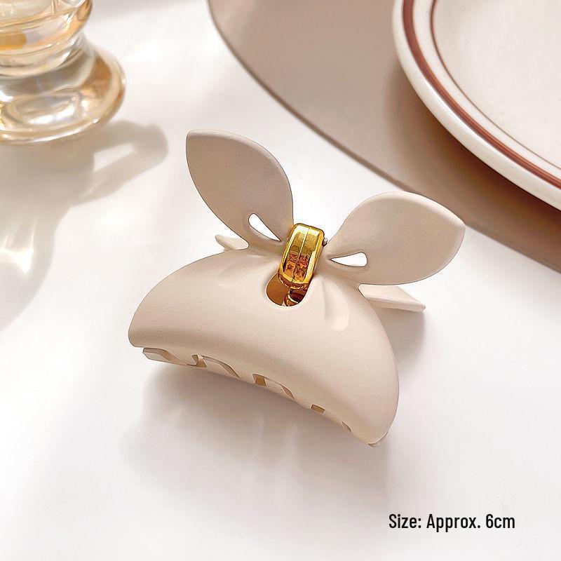 Versatile Spring Cross Hollow Hair Claw - Milk Tea Coffee Collection