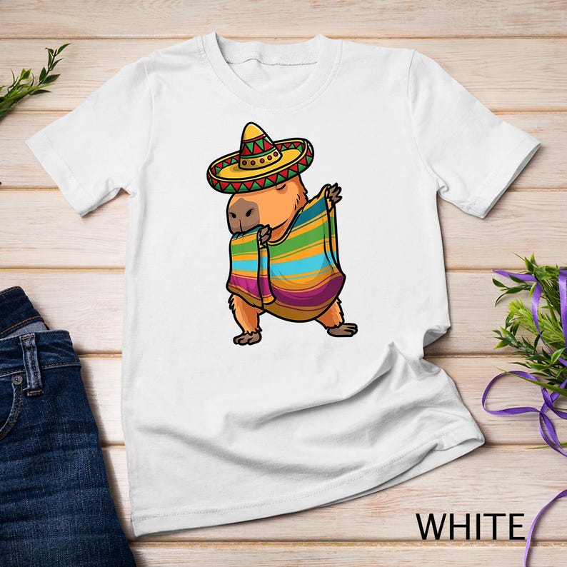Capybara Cinco De Mayo Rodent Dab Mexican Kids T-Shirt 150