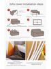 Feiwei Universal Elastic Non-Slip Sofa Cover for All Seasons with Chaise Compatibility