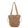 Simple Cotton Thread Shoulder Woven Bag New Summer Niche Hollow Straw Bag Portable Women's Bag Vacation Beach Bag