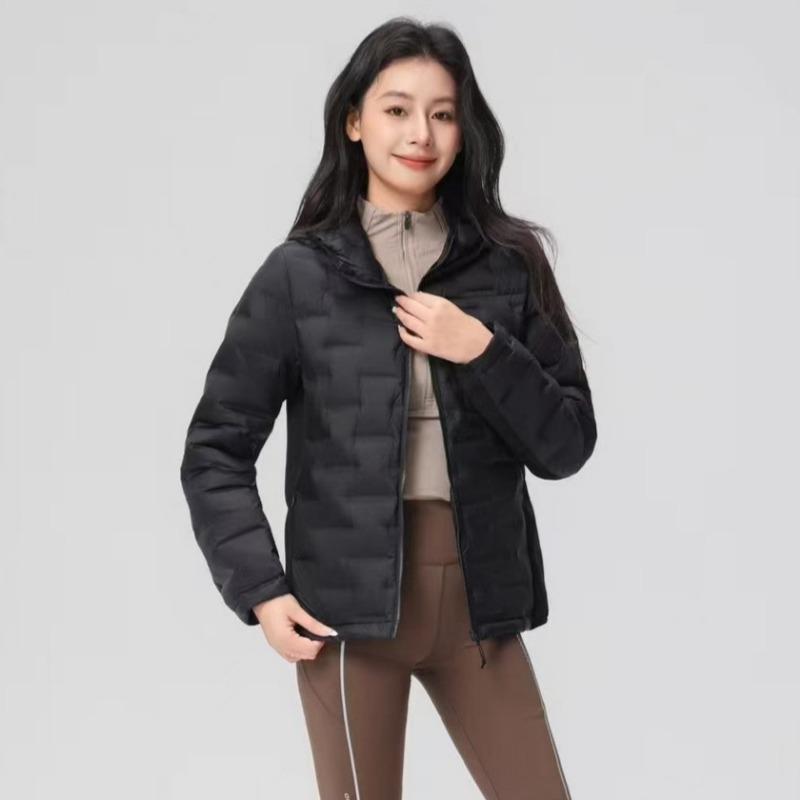 Pinghu white duck down light down jacket women's autumn and winter popular style fashion casual hooded warm jacket