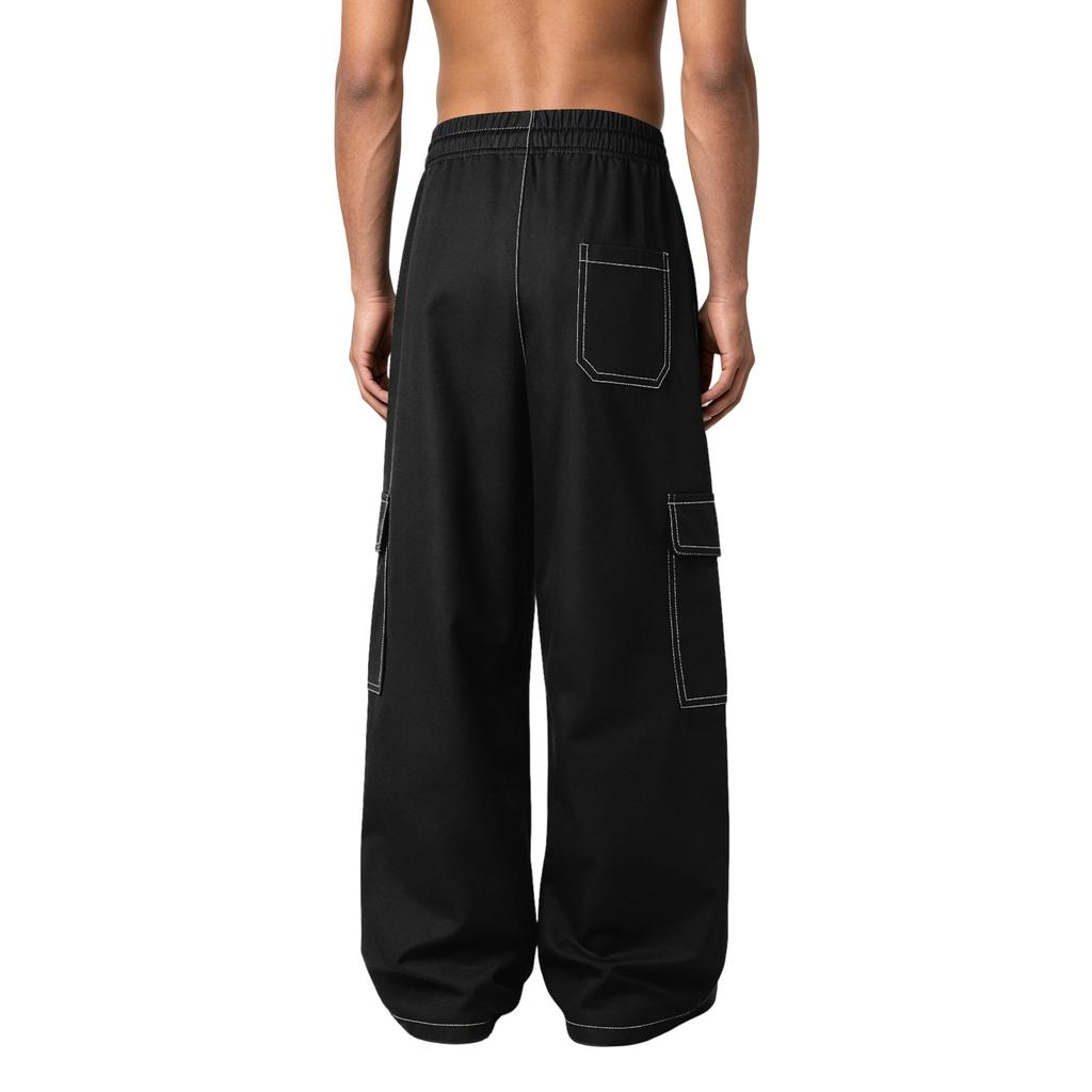 Herren Cargohose im Relaxed Fit mit mehreren Taschen, elastischem Bund mit Kordelzug und Utility-Design für Freizeitkleidung