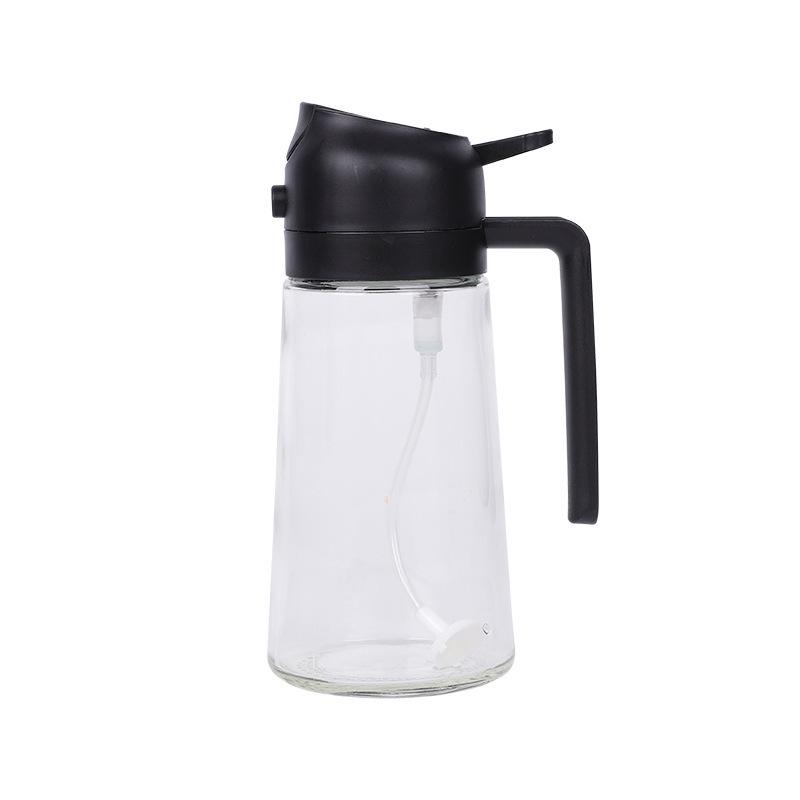 Dual-Use High-Pressure Glass Oil Bottle Sprayer & Pourer for Kitchen