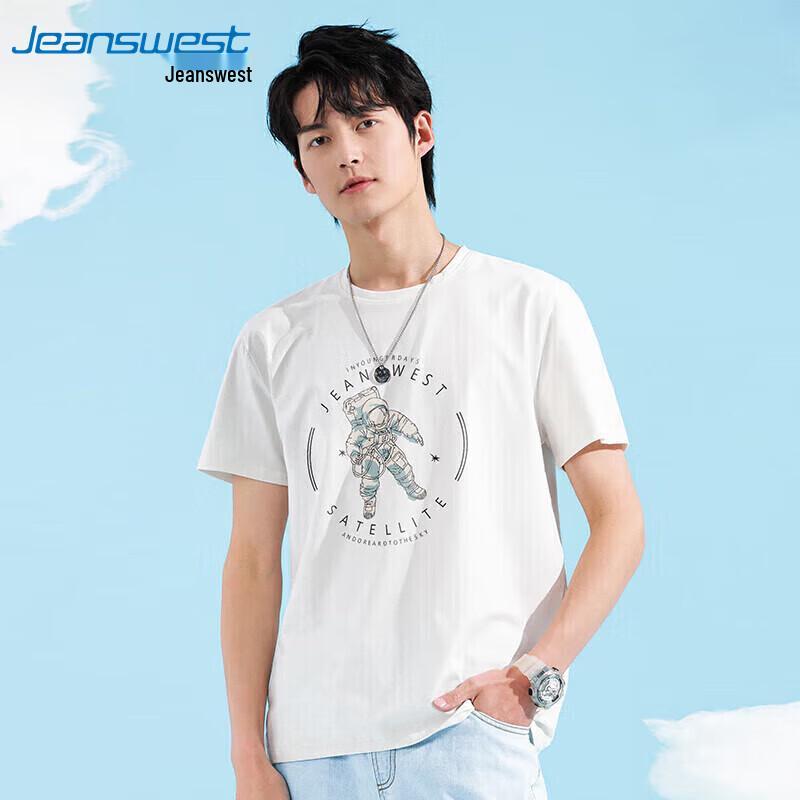 Jeanswest Men s 2026 Summer Relaxed Fit Astronaut Print T-Shirt 2XL